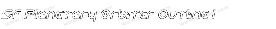 SF Planetary Orbiter Outline Italic字体转换